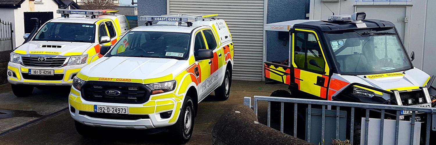 Skerries Coast Guard response vehicles at the unit's station